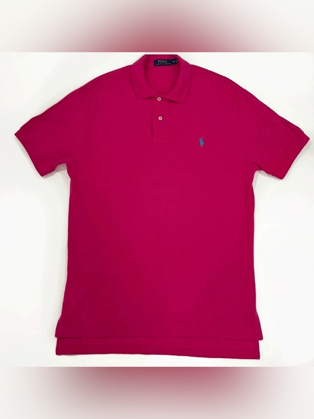 Polo Ralph Lauren Classic Fit Cotton Polo Shirt Pink | Size Medium
